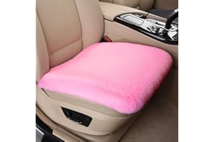 ACDIAC Winter Soft Warm Faux Rabbit Fur car seat Cushion,Universal fit Plush Front and Back Fuzzy car seat Pads Cushion Cover Protector - 1pcs (Front seat 1pcs,Pink)