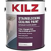 KILZ Stainblocking Ceiling Paint, Interior, White, 1 Gallon