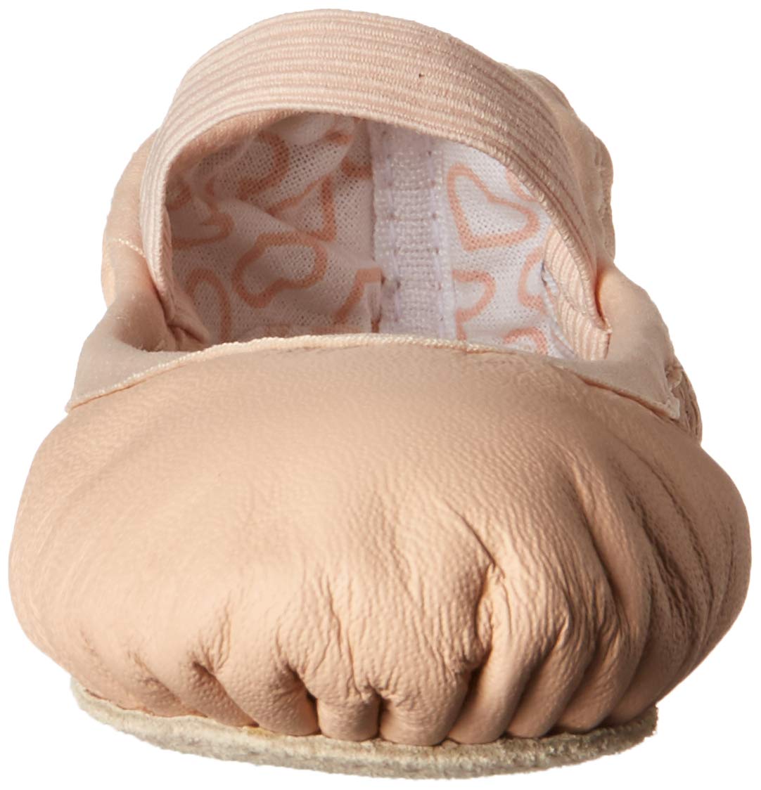 Bloch Bloch Belle Child Ballet Shoes, Toddler Girls Dance Shoes, High Durability, Soft Leather Upper, Flexible Suede Outsole, Pre-Sewn Elastic, Heart Printed Sock-Liner, Ballet Shoe