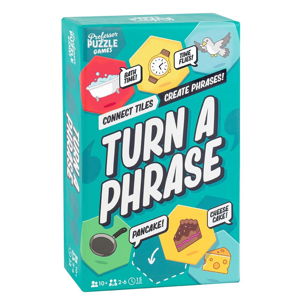 Professor Puzzle | Turn A Phrase | Strategy Game | Ages 10+ | 2-6 Players | 15 Minutes Playing Time