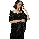 BEAUTELICATE Women Shawl Wrap Faux Fur Shrug Stole Scarf Winter Bridal Wedding Cover Up