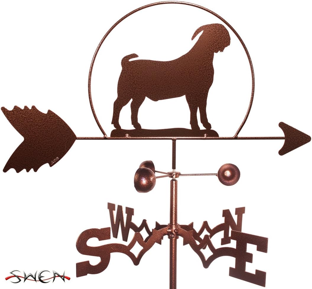 Weathervanes - SWEN Products Hand Made Boer Goat Flat Post Mount Weathervane ~New~