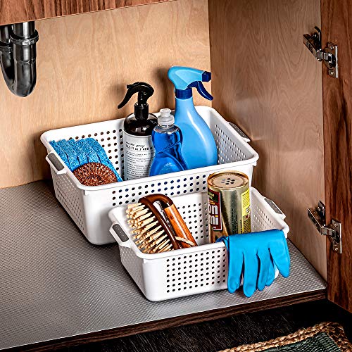 madesmart Classic Medium Storage Basket White CLASSIC COLLECTION