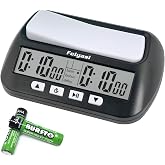 Feiyasi Digital Chess Clock Timer, Portable Digital Alarm Clock Board Game Timer, Having Basic, Reward, Delayed, and Timed Features, Suitable for Various Board Games, Including 2 AA Batteries