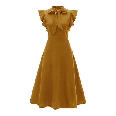 Verdusa Womens Elegant Ruffle Trim Tie Neck Flutter Nigeria | Ubuy