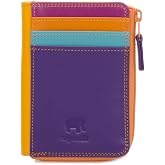 mywalit Small Zip Leather Wallet, 3 Card Slots, ID Window, Coin Pocket