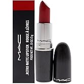 MAC Retro Matte Lipstick Ruby Woo, 1 Count, Multicolor, 0.10 Ounce