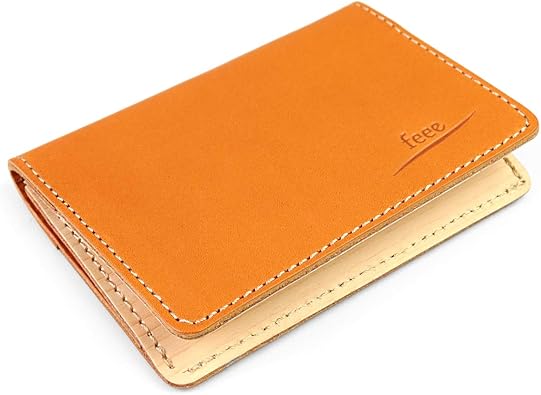 Amazon フィー Feee 名刺入れ メンズ レディース 本革 栃木レザー 天然木 シンプル カードケース 日本製 Mlb Outside Leather Fe 36 キャメル ヒノキ 名刺入れ