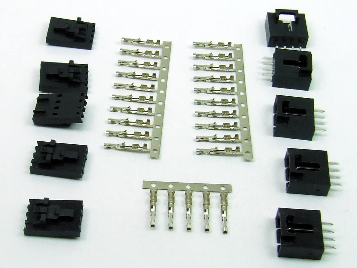 POPESQ® - Kit Connector male + female with crimps 2.54mm 4 pins Straight DUK254#A2007