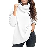 UNCLECAT Women's Oversized Turtleneck Sweaters 2025 Fall Winter Long Sleeve Lightweight Pullover Knit Tops