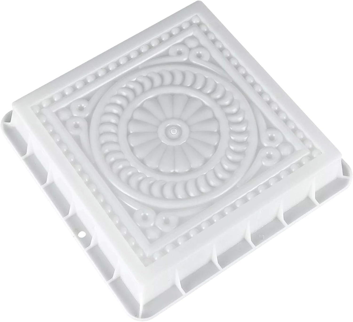 Hardscaping Materials - Uwariloy Flower Stepping Stone Molds - DIY Garden Plas-tic Square Stepping Stone Concrete Cement Mould, Reusable Paver Stone Mold Brick Path Mold for Concrete, Walkways, Landscape -12.6×12.6×2.36in
