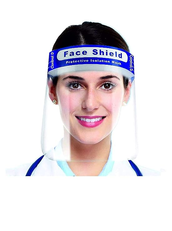 Broadstar Full Face Transparent Breathable Face shield - Pack of 5