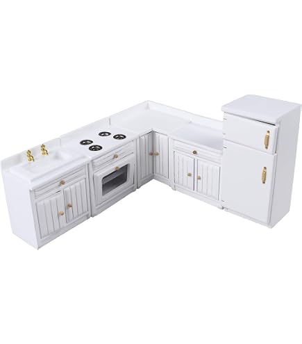 Melody Jane Puppenhaus Eckladen Mit Regal – Weiß, 1:12 Maßstab, 12x4,2x19,6 Cm