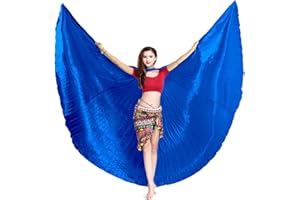 Nimiman Belly Dance 360 Degree Isis Wings with Portable Flexible Sticks (deep Blue)