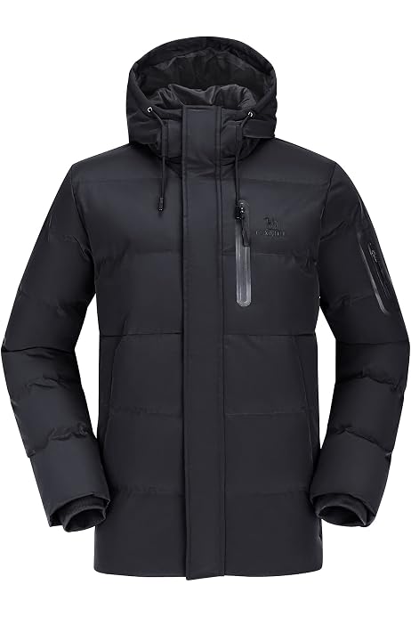 Mens Winter Coats Long Warm Jacket with 