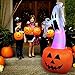 OurWarm 6ft Halloween Inflatable Blow Up Ghost on Pumpkin with Color Changing LED Inflatables Halloween Outdoor Decorations