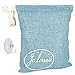 200g Jalousie Air Purifying Activated Bamboo Charcoal Bag Odor Removal for Kitchen Pet Car Closet Basement Prevent Mold Mildew Dehumidify Remove Moisture Hook Included for Hanging (Blue)