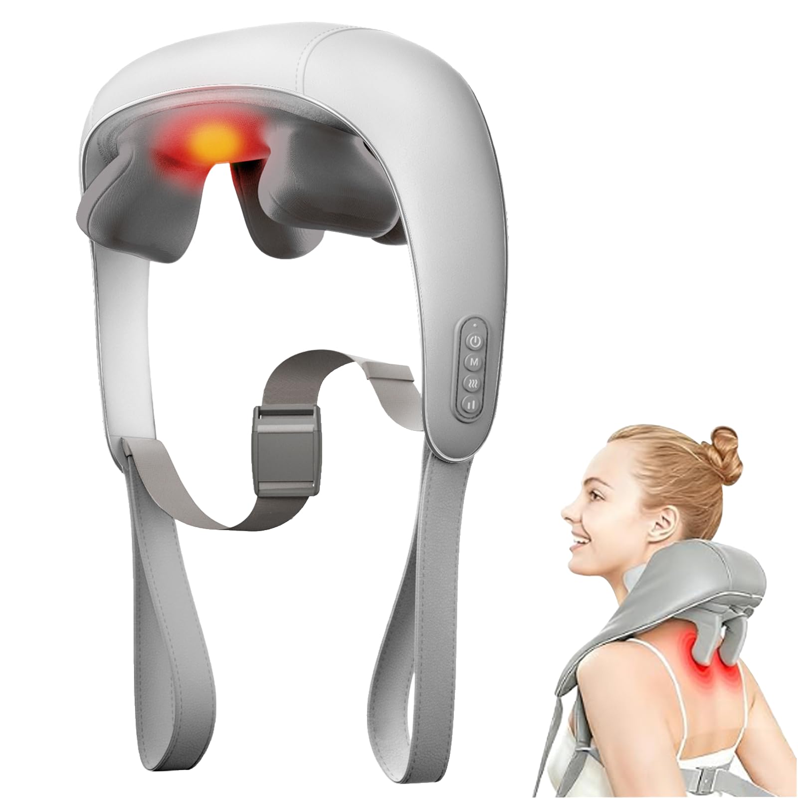 Photo 1 of **DIRTY** PERLEVI Cordless Shiatsu Neck and Shoulder Massager with Heat – 6D Kneading Massage, Deep Tissue Pain Relief for Trapezius, Rechargeable, for Mom, Wife, Her – Gifts for Birthday, Christmas