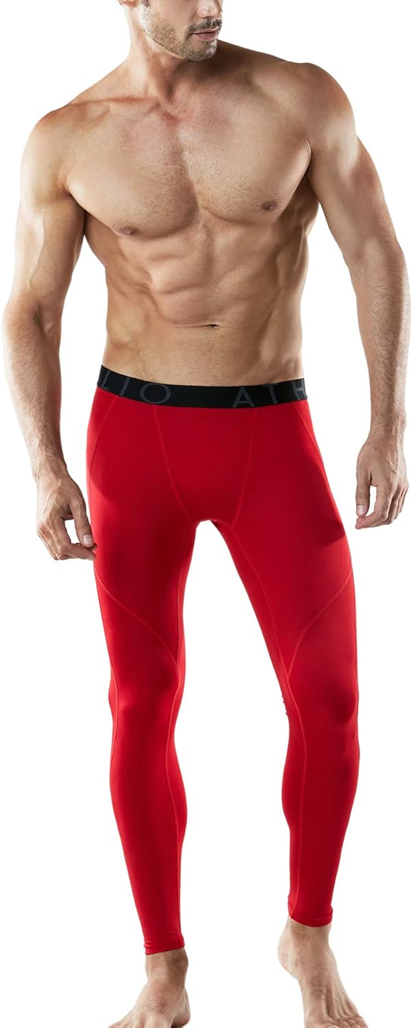 ATHLIO 1 or 2 Pack Mens Compression Pants Running Tights Workout