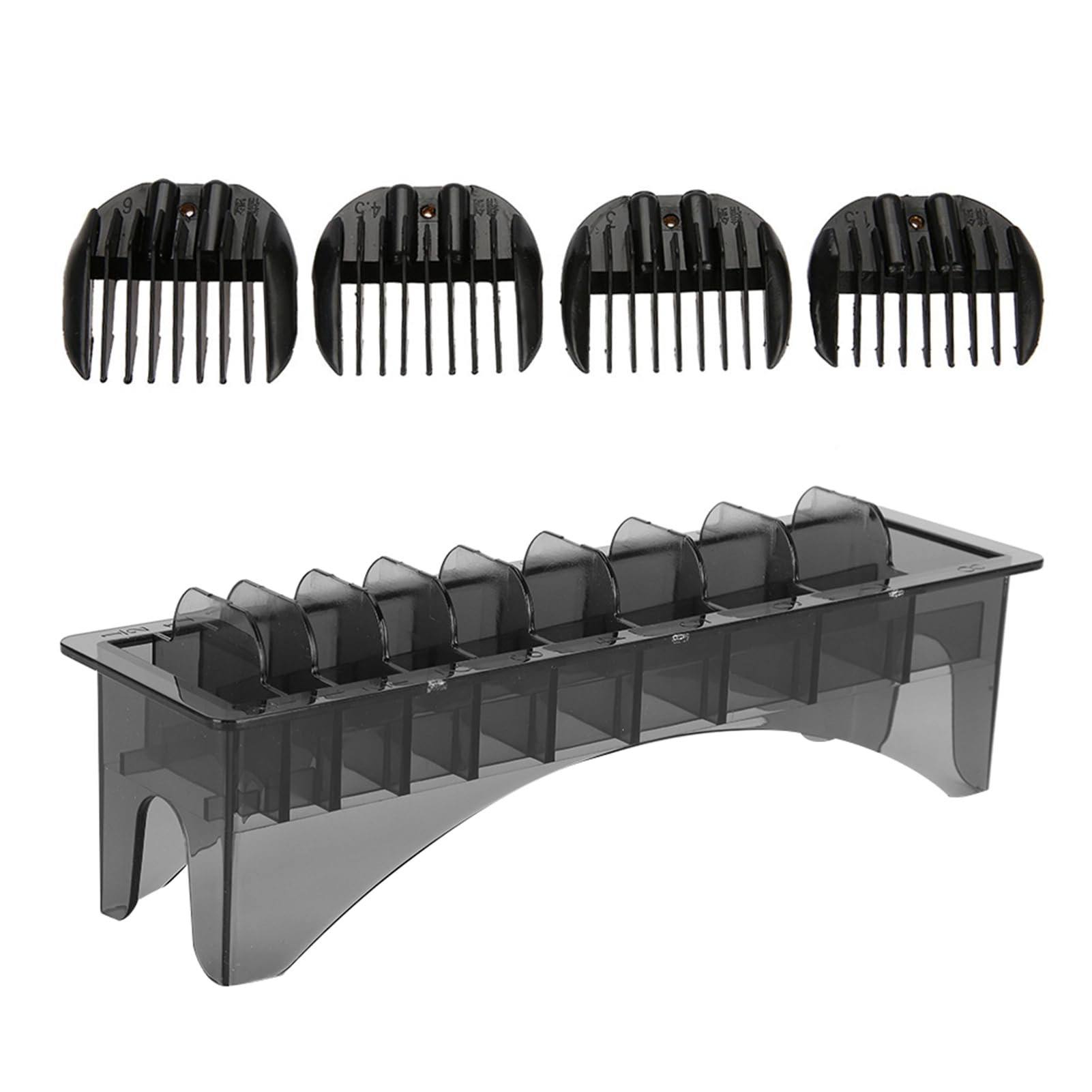 Rectangular Plastic Blade Organizer 10 Grid Clipper Guard Holder for Barber Tools Storage Salon Home Use Universal Container Professional Barbering Accessory Tool Organizer
