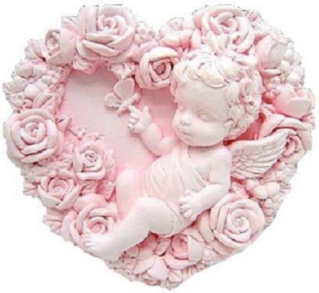 Cute Angel Silicone Mold for Cake and Soap (2.8×1.7×1inch)