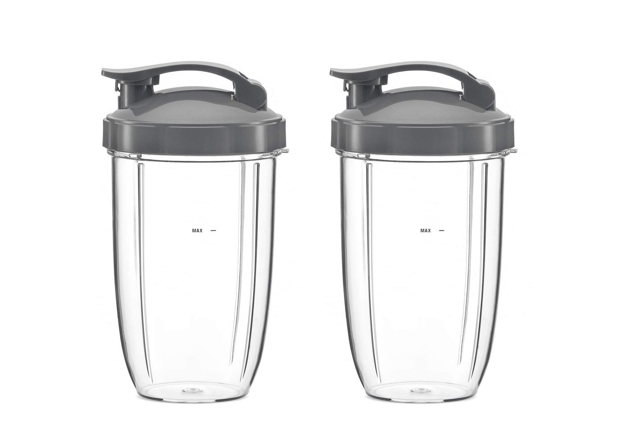 Poweka 24oz Tall Cups Compatible with Nutribullet Accessory Kit with Flip Top To-Go Lid for Compatible with NutriBullet 600W/900W Blender Juicer Spare Parts