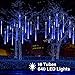 MAOYUE Meteor Shower Lights, 16 Tubes 640 LED Icicle Lights Outdoor Christmas Decorations, Waterproof Cascading Lights for Wedding Christmas Tree Decoration,Blue