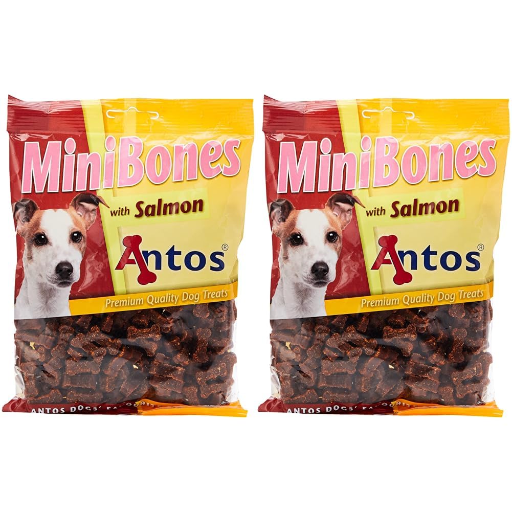 Antos Mini Bones Salmon Dog Treats, 200 g (Pack of 2)
