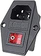 URBEST&reg;Inlet Module Plug Fuse Switch Male Power Socket 10A 250V 3 Pin IEC320 C14
