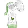 MAM Manual Breast Pump Portable Breast Pump with Easy Start Anti-Colic Baby Bottle Includes 2 Bottle Nipples 1-Count Green One Size