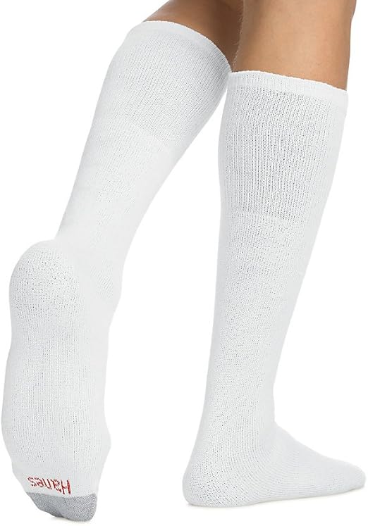Hanes Men's OvertheCalf Tube Socks,White,1 Pack (12 Pairs) 1013