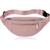 Fanny Pack Waist Pack for Women, Waterproof Waist Bag for Running Sports Travel - Pink