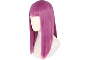 Topcosplay Kids Wig Purple Long Cosplay Wig Halloween Costumes Wigs for Child Girls