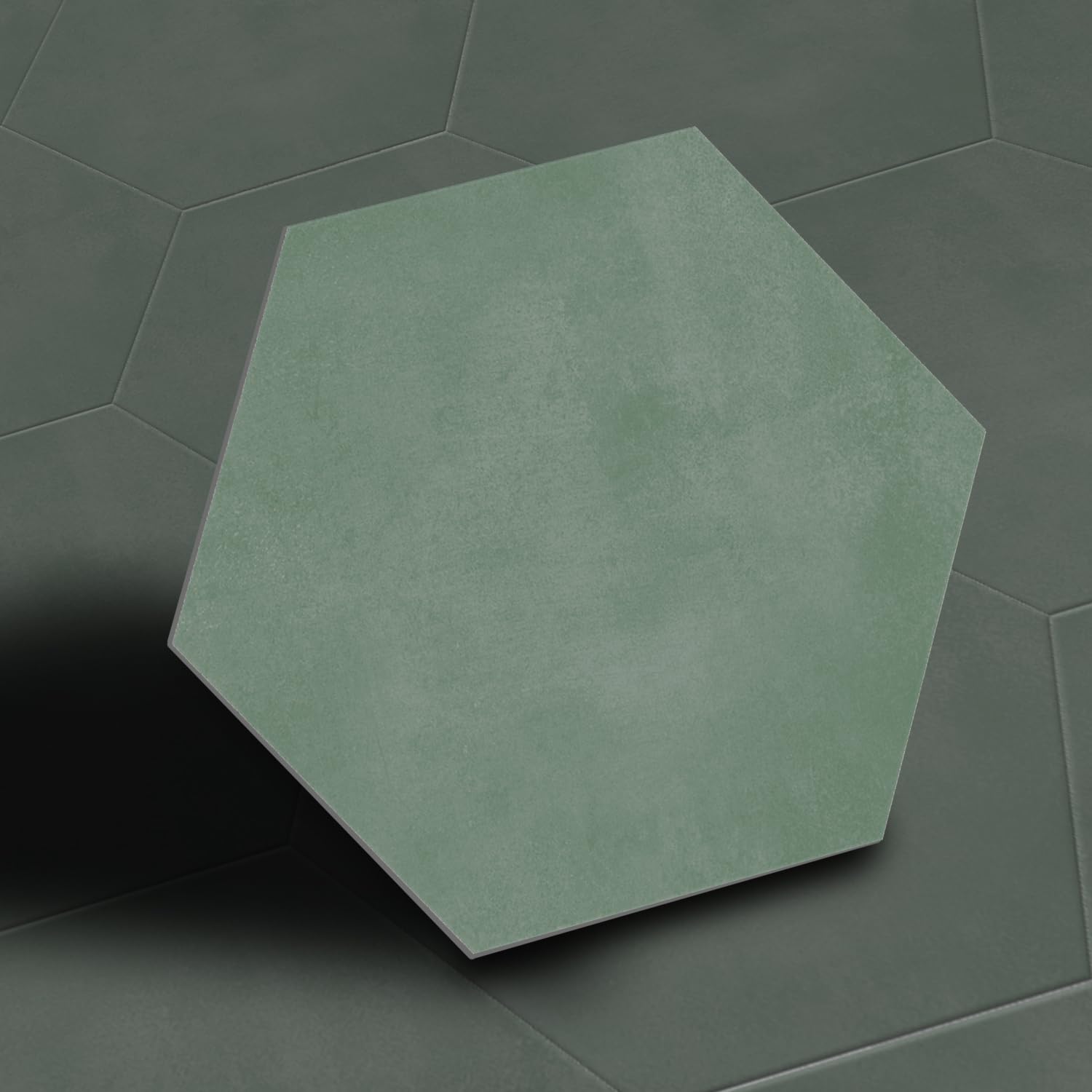 Alwayspon 12Pcs Hexagon LVT Flooring Peel and Stick