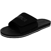 Nautica Men&rsquo;s Athletic Slide Sandal Wide Fit, Adjustable Strap Comfort Slip-On with Cushioned Footbed for Pool Beach Shower Gym and Everyday Wear