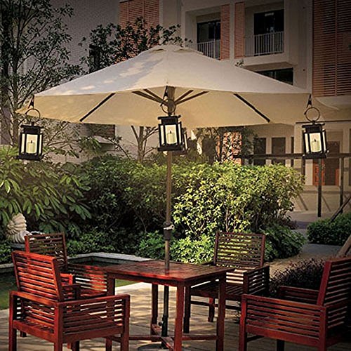 E-Bro Outdoor Candle Lantern Solar Powered Warm White LED Light Garden Yard Wall Landscape Lamp
