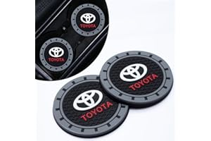 ATHCHU 2 Pieces Silicone Non-Slip Car Cup Holder Coasters Suit for Toyota 2018-2021 Camry RAV4 Highlander Avalon C-HR Prius Corolla GT86 Car Interior Accessories (2.75 Inch)