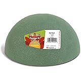 FloraCraft Floral Dry Foam Half Ball 7.8 Inch Green