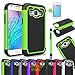 Galaxy J1 Case, [Non-Slip] [Slim Perfect-Fit] [Drop Protection] [Shock-Absorption] [Impact Resistant] Hybrid Dual Layer Rubber Bumper Cover Case for Samsung Galaxy J1 + Screen Protector (Aqua)