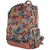 Disney Vintage Style Mickey Mouse Pattern Mesh Multi Purpose Backpack Rucksack (bag-100-1)