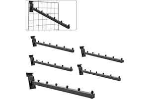 POKOTO 6 Ball Waterfall for Grid Wall and Wire Grid Wall Hangers Gridwall Hooks for Displaying Grid Wall Accessories Clothing Retail Shirt Housewares Rack Vendor Events (6, Black)