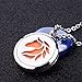 Tornado Horse Aromatherapy Essential Oil Diffuser Necklace Stainless Steel Round Locket Pendant 24