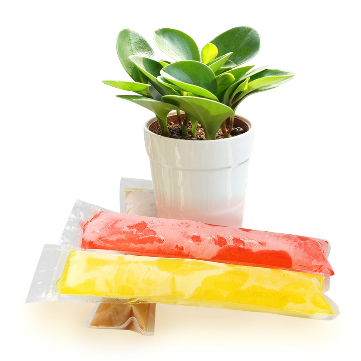 Ohomr 150pcs Popsicle Mold Bags with 5 Free Popsicle Holder and Folding Funnel for Freezing DIY Ice Candy Fruit Juice Snack Yogurt Pop Pouch