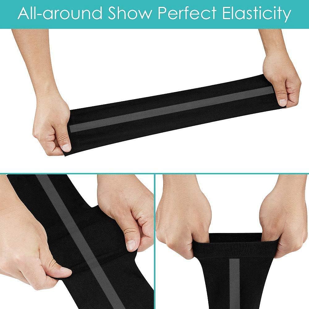 UV Sun Protection Arm Sleeves - Cooling Compression Sleeves for Men & Women - Arm slimming Cover/Shield/Warmers for Basketball, Running, Cycling, Golf & Other Outdoor Sports (3 pairs): Clothing