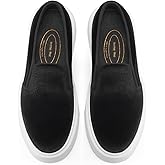 Journey West Women's Fashion Velvet Sneakers with Embroidery Comfortable Slip-On Work Shoes for Women