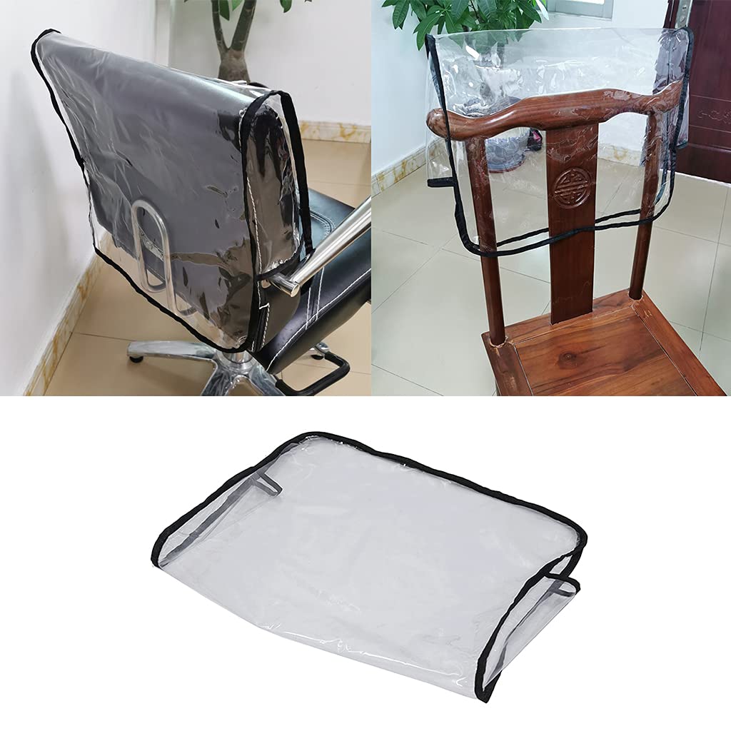 Nobranded 2pcs Barber Chair Back Covers Hair Salon Spa Professional Plastic PVC Cover: Beauty