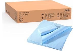 JMU Autoclave CSR Sterilization Wrap 20" x 20", 500pcs Sterilization with Steam & EO, 60g Blue Non-Sterile Pads