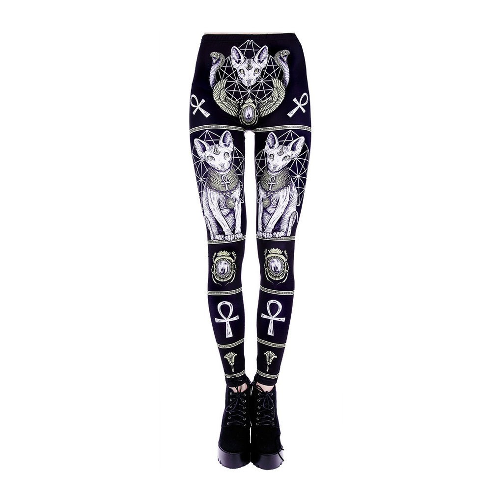 Sphinx Leggings - Sizes S - XXL/Black, Gothic, Occult, Alternative