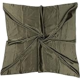 ASUITOFK 35" Womens Large Satin Square Scarf Silk Feeling Hair Wrapping Gift Headscarf Scarves
