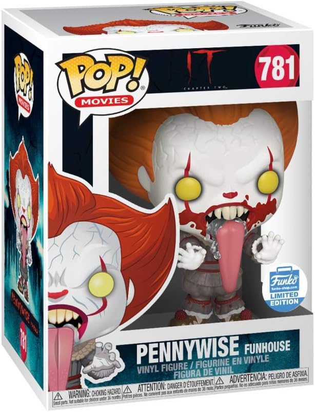 Funko Pop! Movies: IT Chapter 2 - Pennywise in Funhouse (Bloody Exclusive) #781, Black With Red Accents